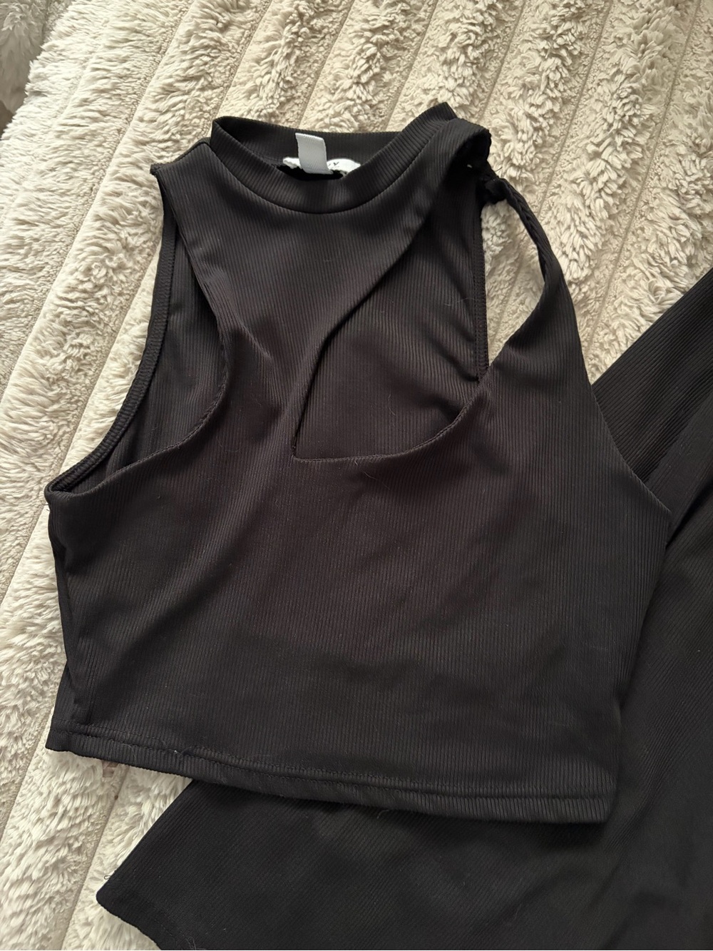 privy Black Wide-Leg Jumpsuit - Picture 2 of 4